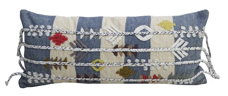 12" X 30" Embroidery Throw Pillow