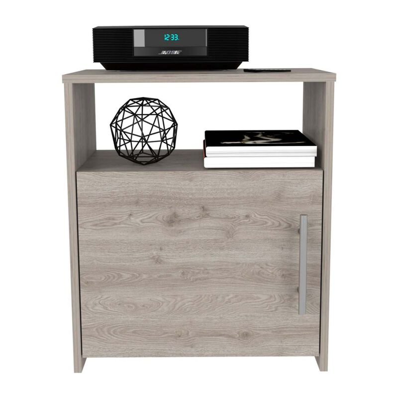 Streamdale Omaha Nightstand with Door, Shelf & Metal Handle