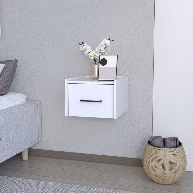 Streamdale Floating Nightstand Calion, Bedroom, White
