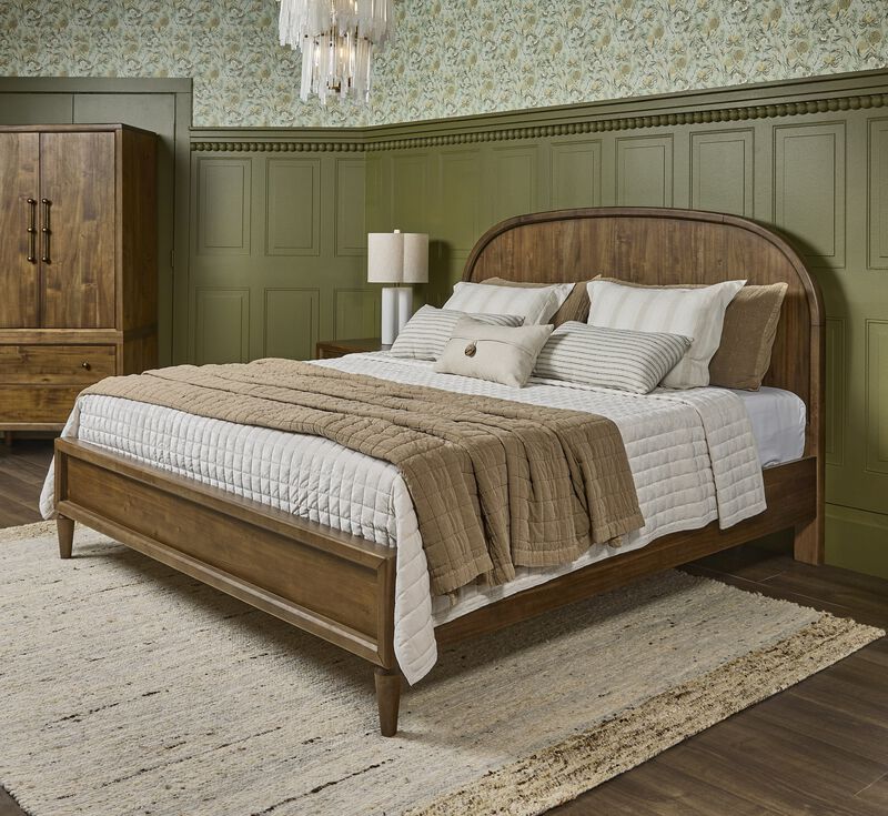Langley Curved Wood Bed image number 1