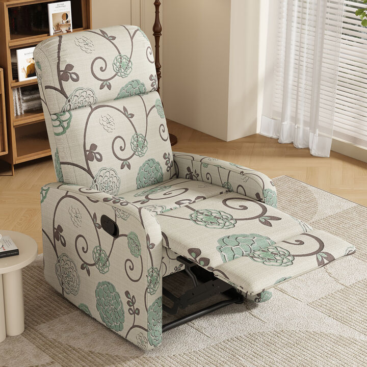 Merax Modern Manual Recliner Chair Home Theater Chair with Adjustable Backrest for Living Room