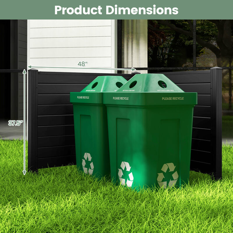 Outdoor PVC Privacy Screens Fence Panels with 20 Inch Long Stakes