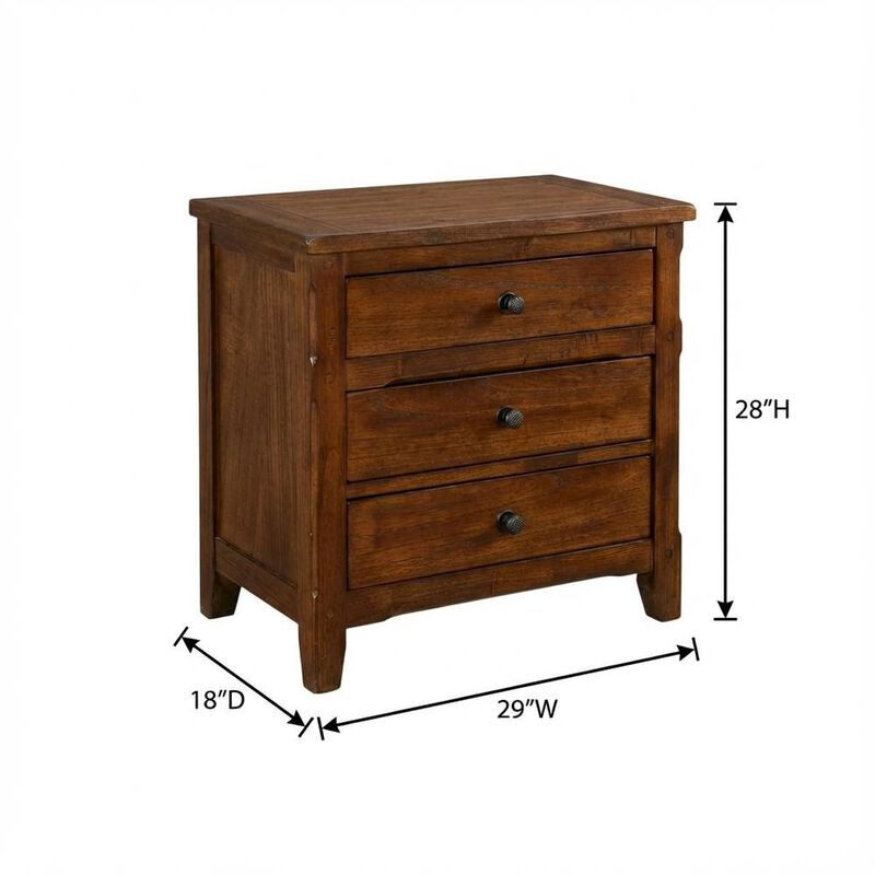 Starlight Canyon Home Nightstand with Style and Mindi Wood for Bedroom Storage image number 1