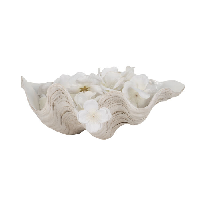 9" Pearlized Shell Bowl, Ivory