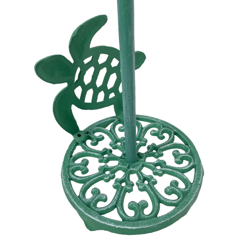 Sea Turtle Cast Iron Paper Towel Holder &ndash; Stunning 13&rdquo; Tall Coastal Home Decor image number 3