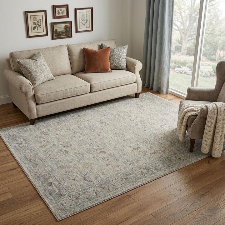 HomeRoots Floral Power Loom Area Rug