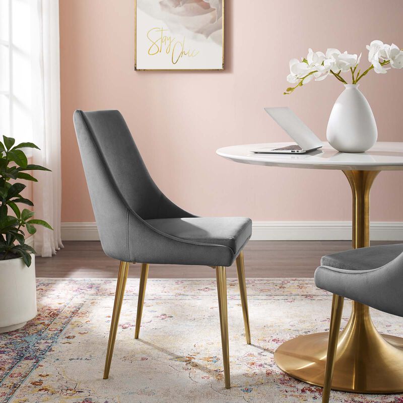 Viscount Modern Accent Performance Velvet Dining Chair image number 6