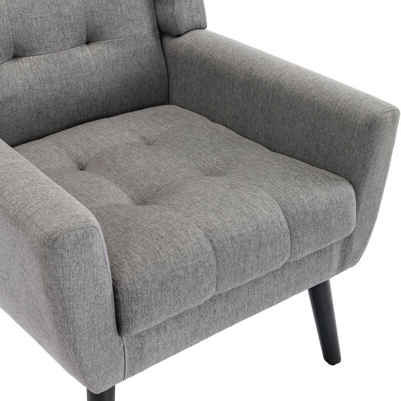 Streamdale Modern Linen Accent Chair for Living Room and Bedroom
