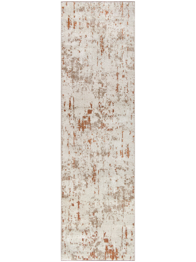 Quarry QUA01 Ivory/Rust 2'2" x 7'6" Rug image number 0