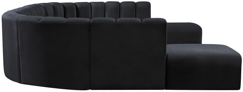 Meridian Furniture Arc Black Velvet Modular Sofa image number 5