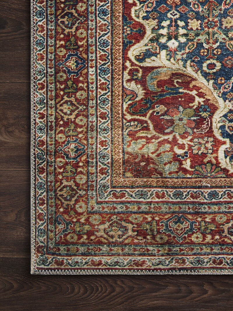 Layla LAY09 Cobalt Blue/Spice 5' x 7'6" Rug image number 6