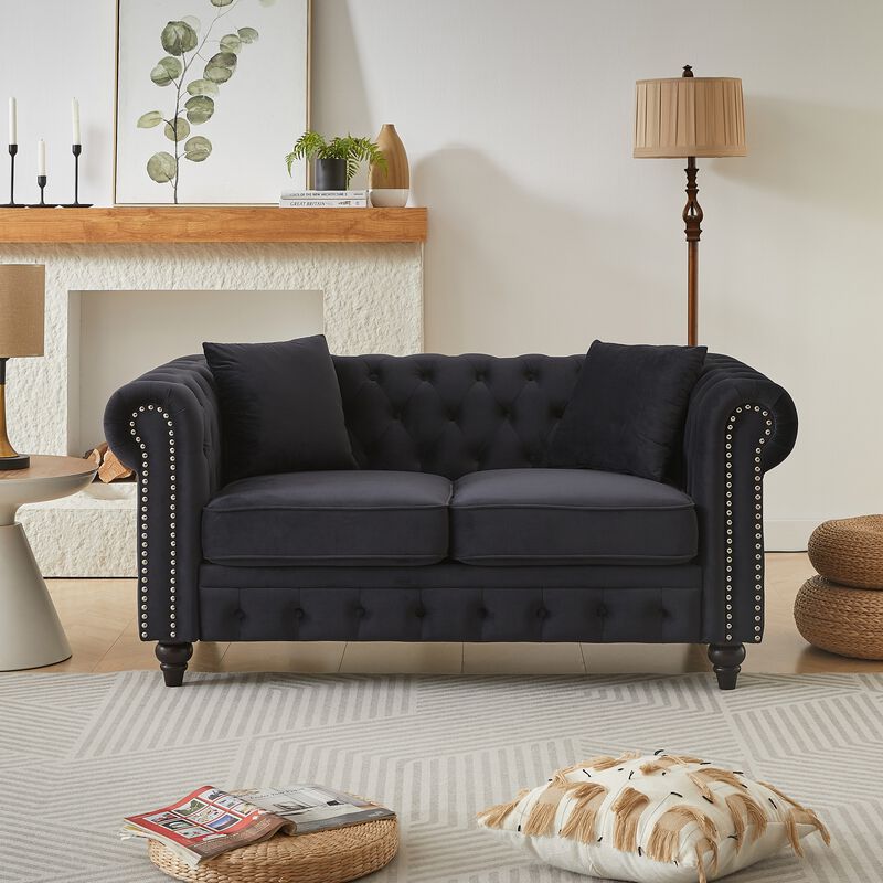 Fadhed Modern Chesterfield Loveseat image number 1