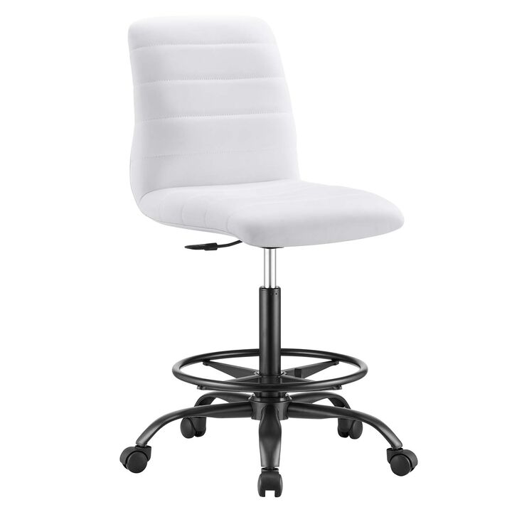 Modway Furniture - Ripple Armless Vegan Leather Drafting Chair