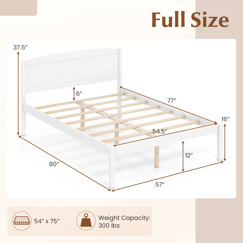 Contemporary Wood Bed Frame with Curved Headboard for Bedroom Decor image number 2