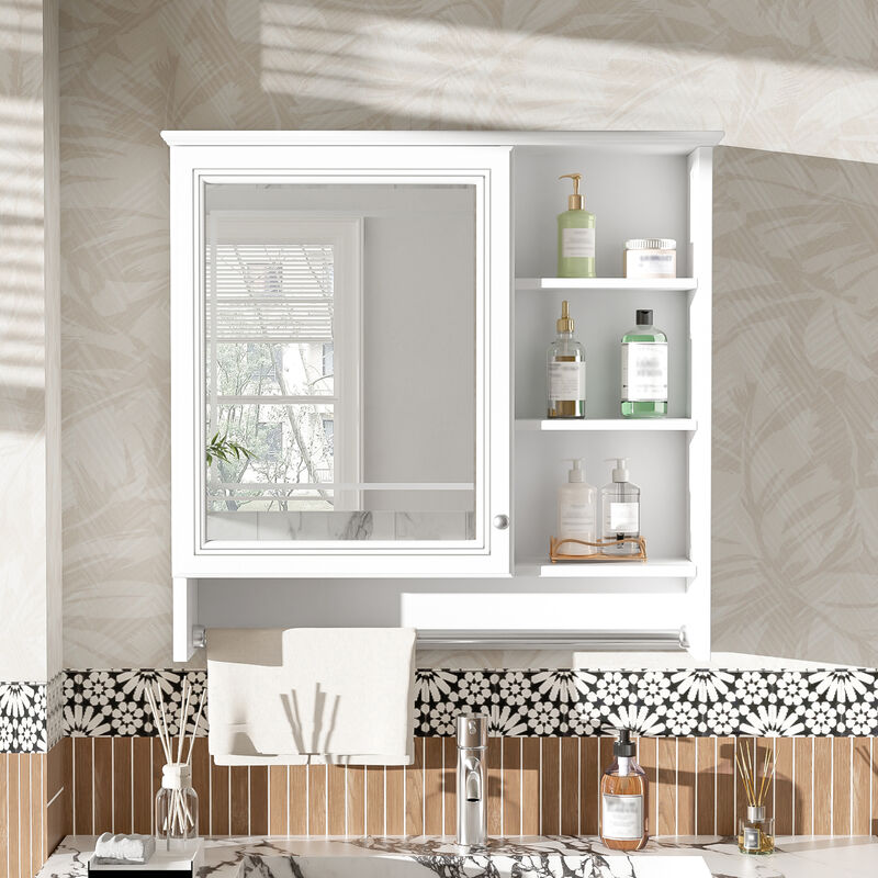 ELEMENT ACE Wall-Mount 2-in-1 Mirror Cabinet with Adjustable Shelf and Soft-Closing Hinges for Modern Storage Solutions image number 4