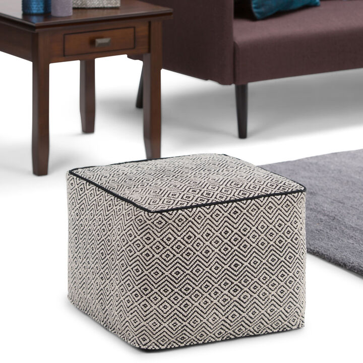 Simpli Home Brynn Square Pouf
