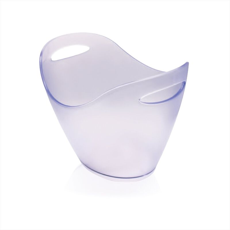 Polycarbonate Misc 13.75" x 13.75" x h:10" Oval Frosted Polycarbonate Ice Bucket