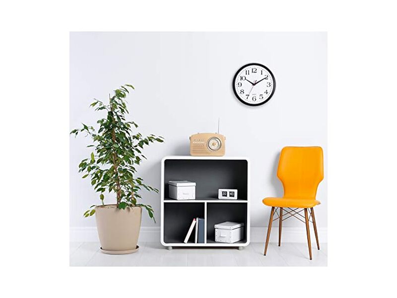 Black Pack Business Wall Clock 12 Inch Silent Non Ticking Easy Read image number 3
