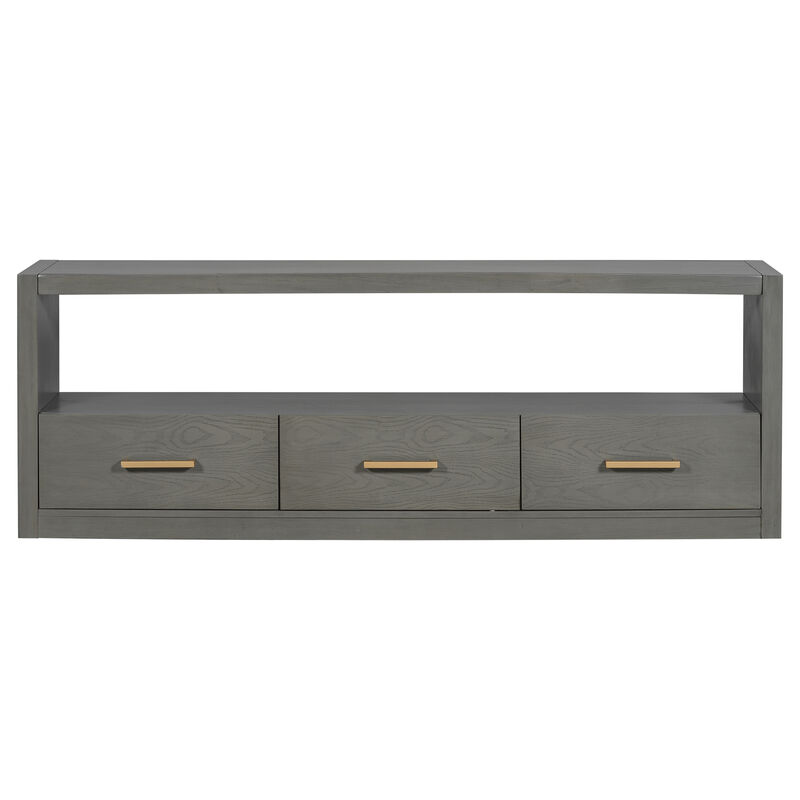 Merax Classic TV Console Side Cabinet TV Stand with 3 Drawers