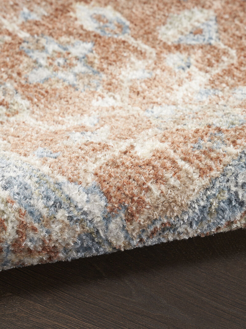 Astra Machine Washable ASW11 Denim/Multicolor 2'2" x 12' Rug