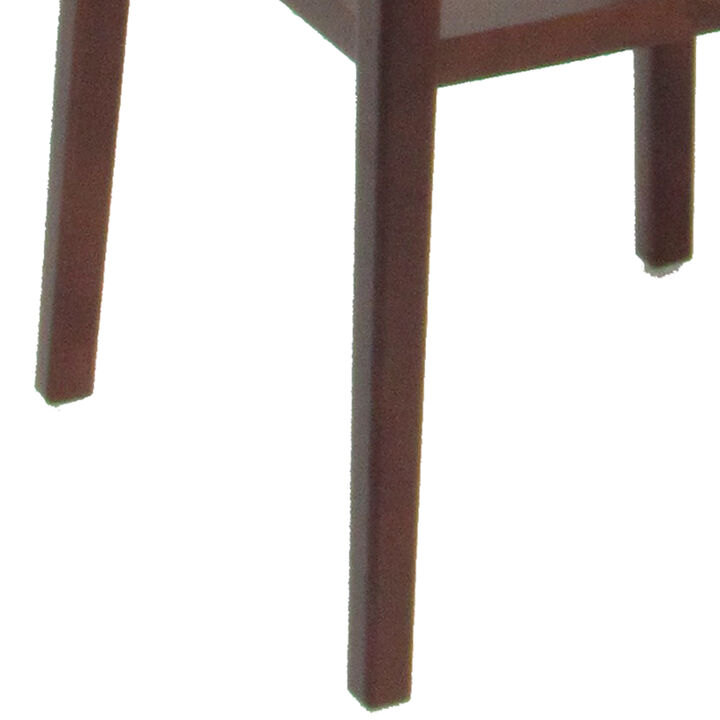39.5 Inch Plant Stand with Tapered Slanted Legs and Bottom Shelf, Brown - Benzara