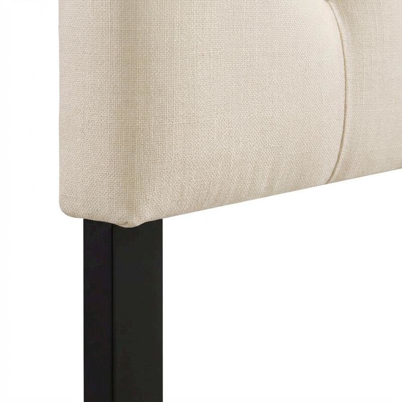 Upholstered Fabric King Headboard with Padded Design for Comfortable Support image number 5