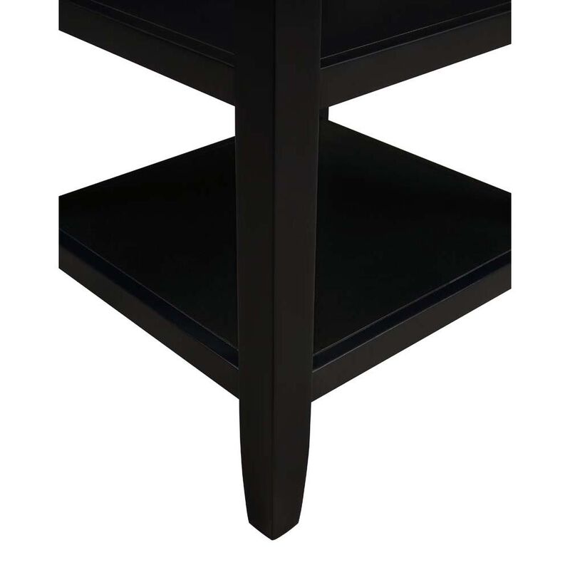 Convenience Concepts Tribeca End Table with Shelves, Black
