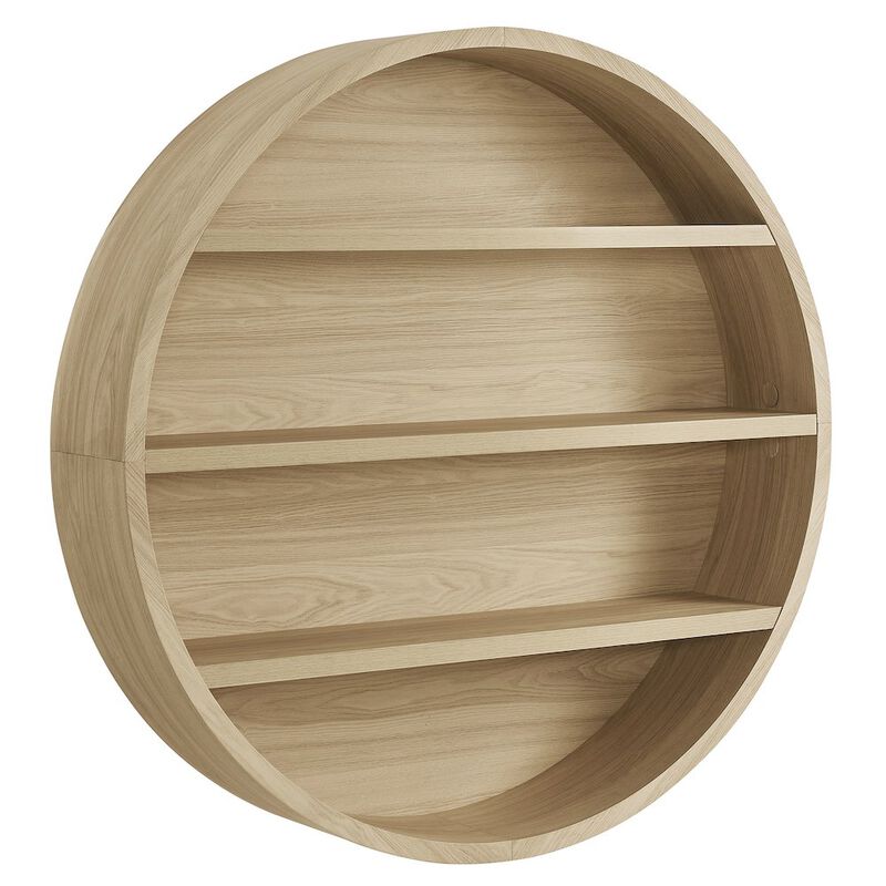 Romy 47" Round Wall Book Shelf image number 0