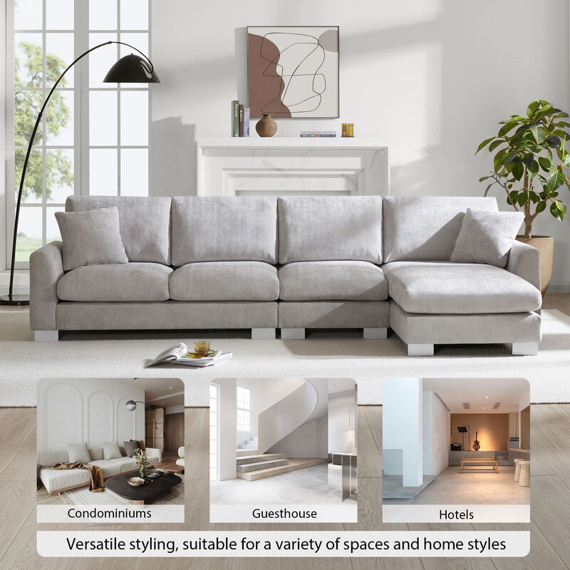 Merax Modern L-shaped Oversized Sectional Sofa.