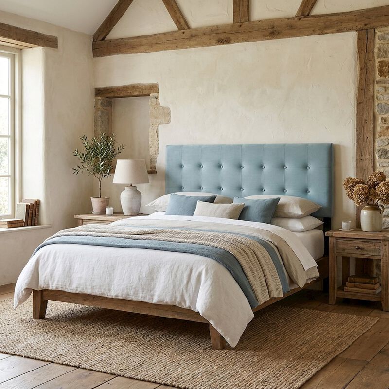 Biscuit Tufted Performance Velvet Queen Headboard with Soft Upholstery image number 2
