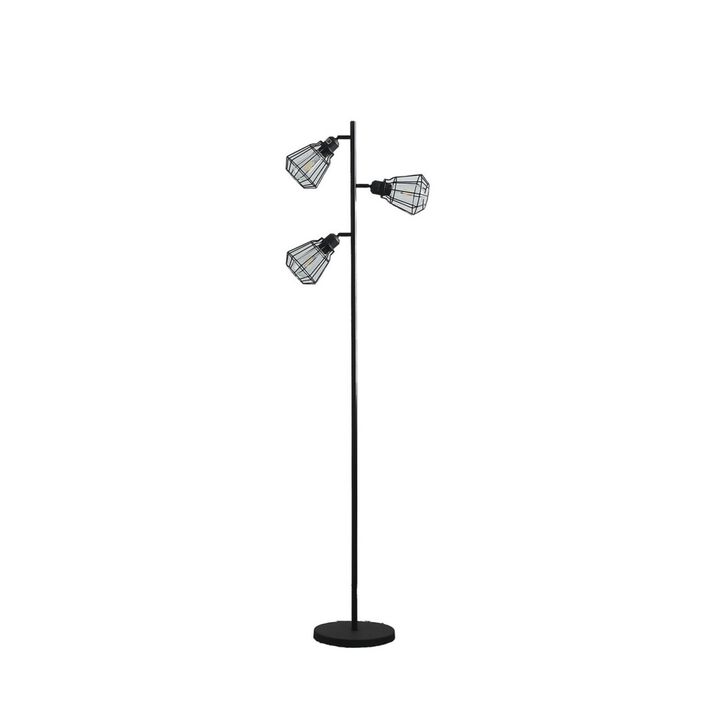 Streamdale 65'' In Adjustable Cage Shade Industrial Farmhouse Metal Floor Lamp