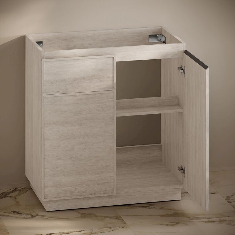 St. Tropez 36" Freestanding Bathroom Vanity Cabinet without Top in White Oak image number 4