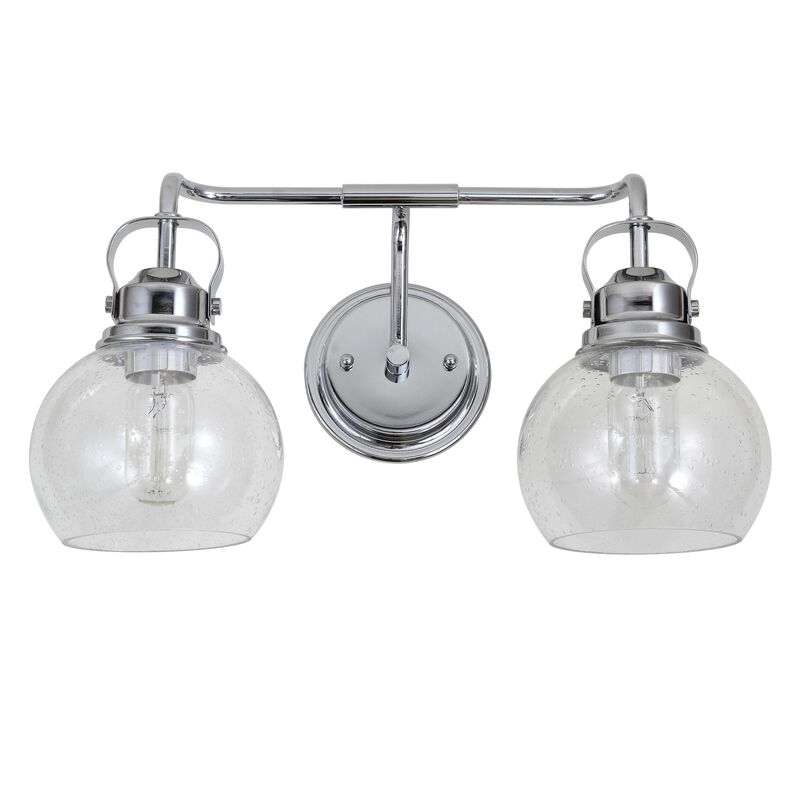 Shirley Metal Bubbled Glass Vanity Light