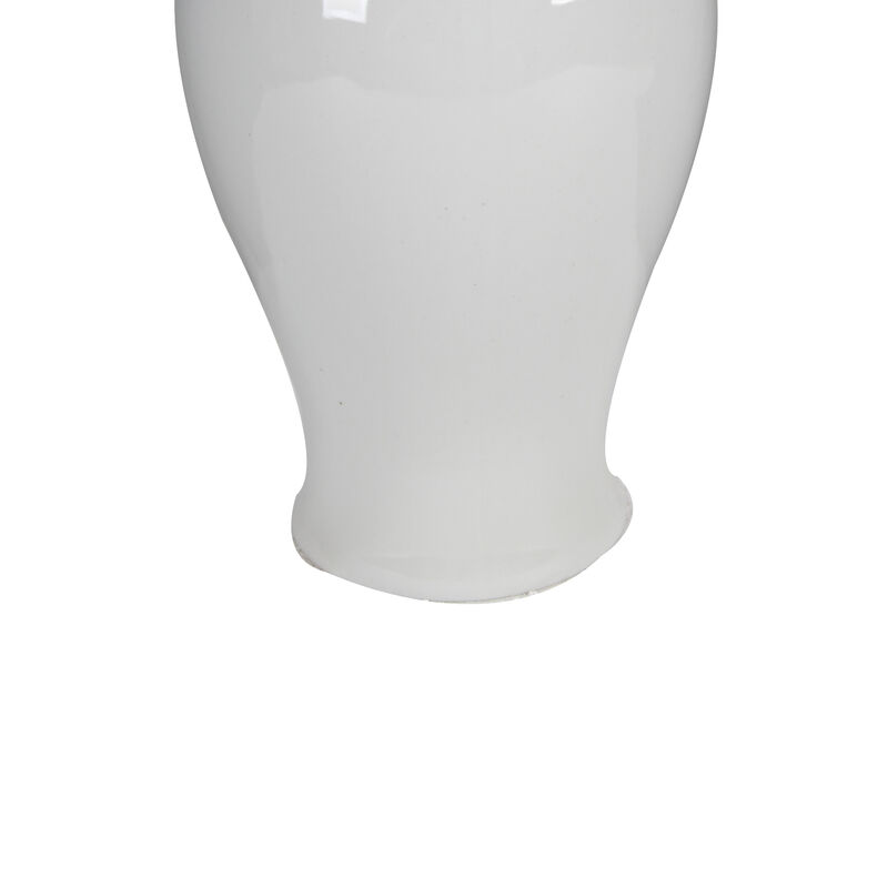 Kipp Decorative Porcelain Ginger Jar with Lidded Top, Large, White image number 2
