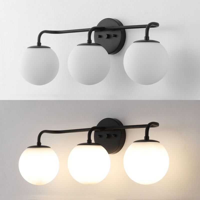 Louis Parisian Globe Metal/Frosted Glass Modern Contemporary LED Vanity Light