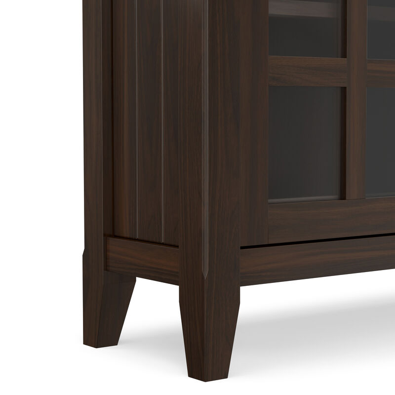 Acadian SOLID WOOD 36 inch Wide Transitional Entryway Hallway Storage Cabinet in Brunette Brown image number 9