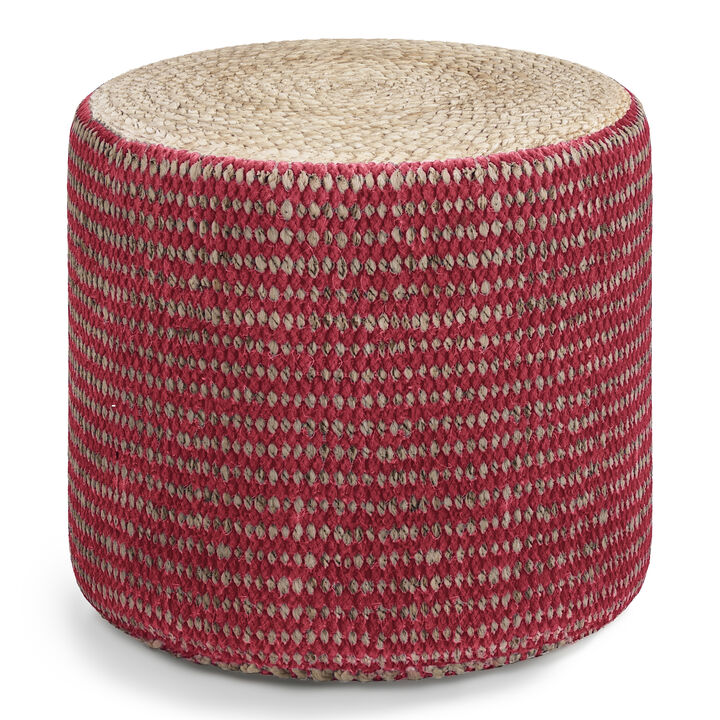Larissa Round Braided Pouf