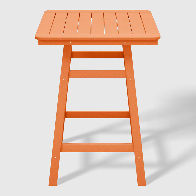 WestinTrends 5-Piece HDPE Outdoor Patio Dining Bar Bistro Table Set with Counter High Bar Stool