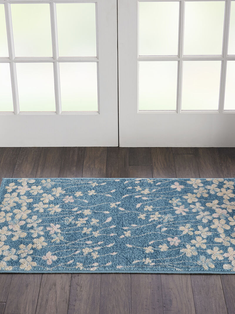 Tranquil TRA04 Turquoise 2'3" x 7'3" Rug