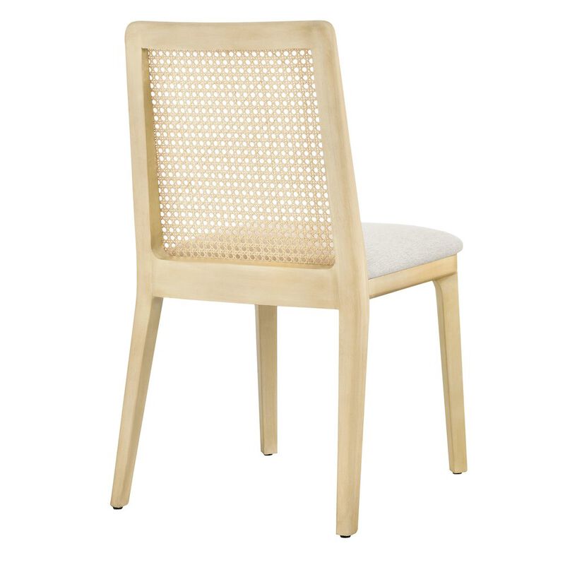 Monarch Wood and Rattan Dining Side Chair image number 4