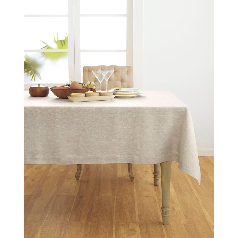 Solino Home Athena 100% Linen Tablecloth &ndash; Handcrafted, Machine Washable, Perfect for Holiday and Everyday Dining