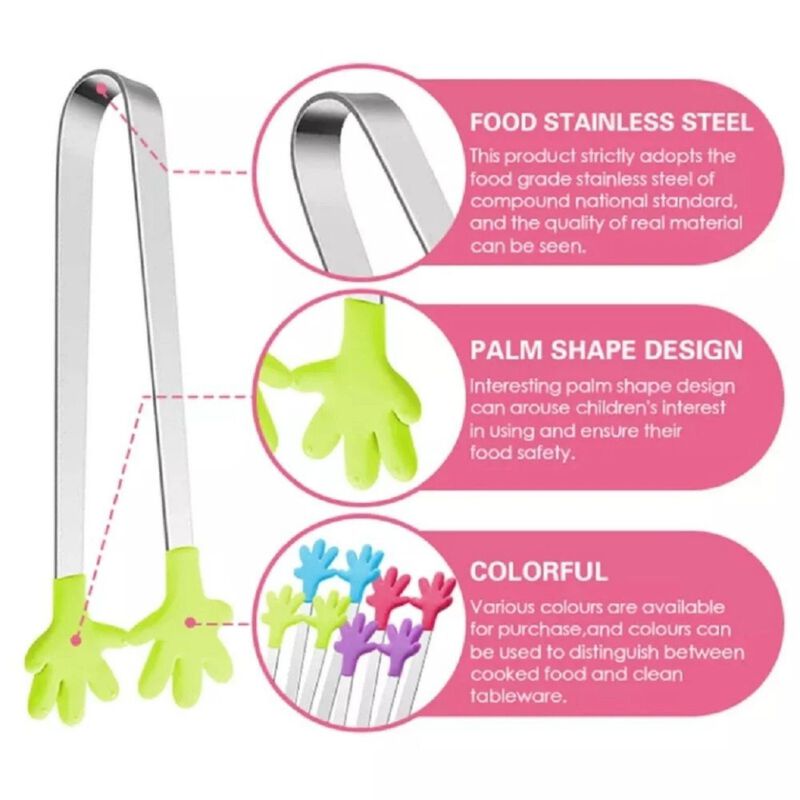 Pack of 4 5-Inch Silicone Mini Tongs image number 2