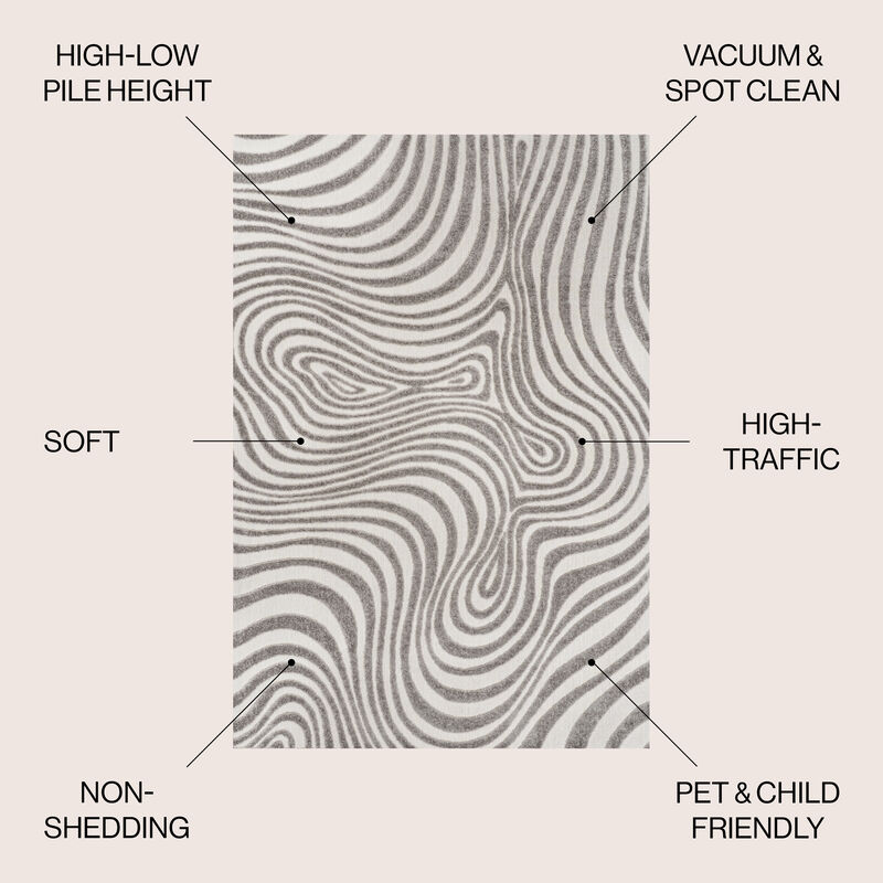 Maribo Abstract Groovy Striped Area Rug