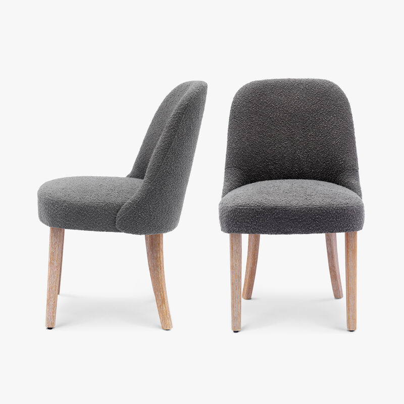 WestinTrends Mid-Century Modern Upholstered Boucle Dining Chair