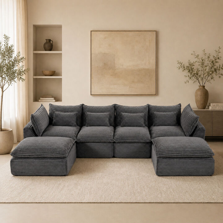 Luldho Corduroy Modular Sectional