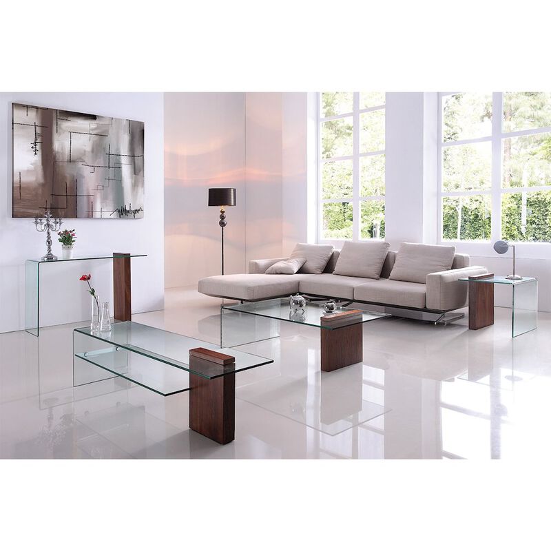 Casabianca Home Buono Coffee Table In Walnut Veneer