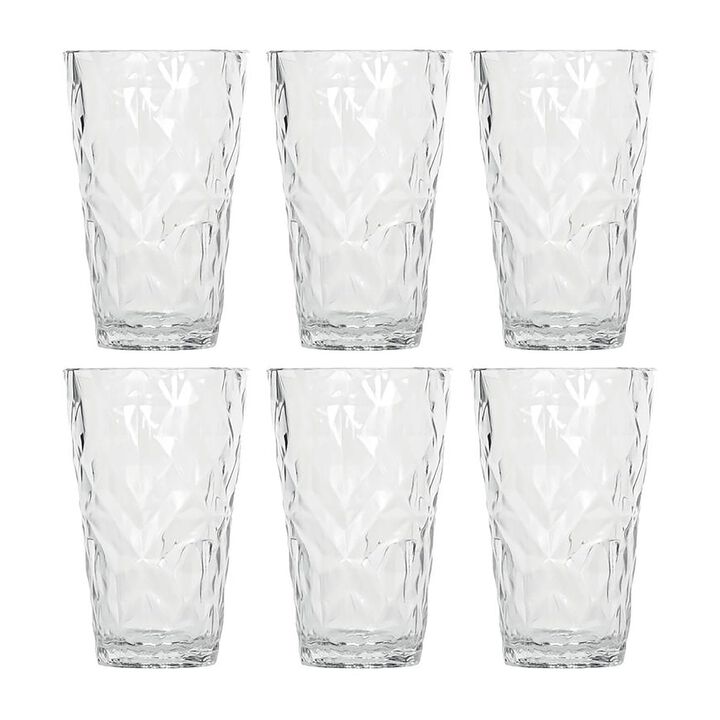Prism dia.3.5" h:5.5" 14 oz. Round Clear Polycarbonate High-Ball (Set of 6)