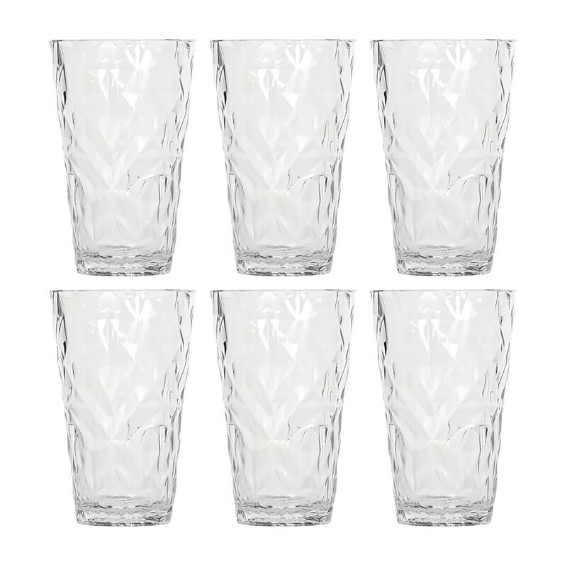 Prism dia.3.5" h:5.5" 14 oz. Round Clear Polycarbonate High-Ball (Set of 6) image number 0