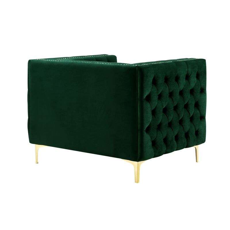 Inspired Home Clarinda Velvet Club Chair