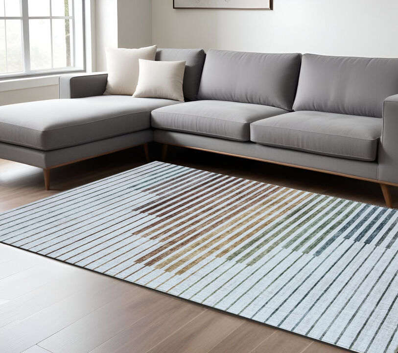 HomeRoots Striped Area Rug